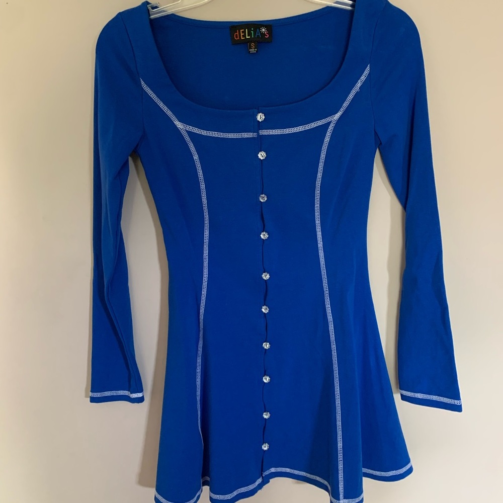 Blue mini dress